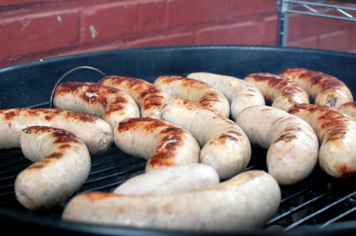 sausages on the grill 2