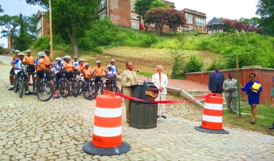 Richmond Cycling Corps members at today's 23rd Street hill dedication
