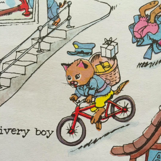 Richard Scarry's Church Hill: Quickness making a delivery for Alamo