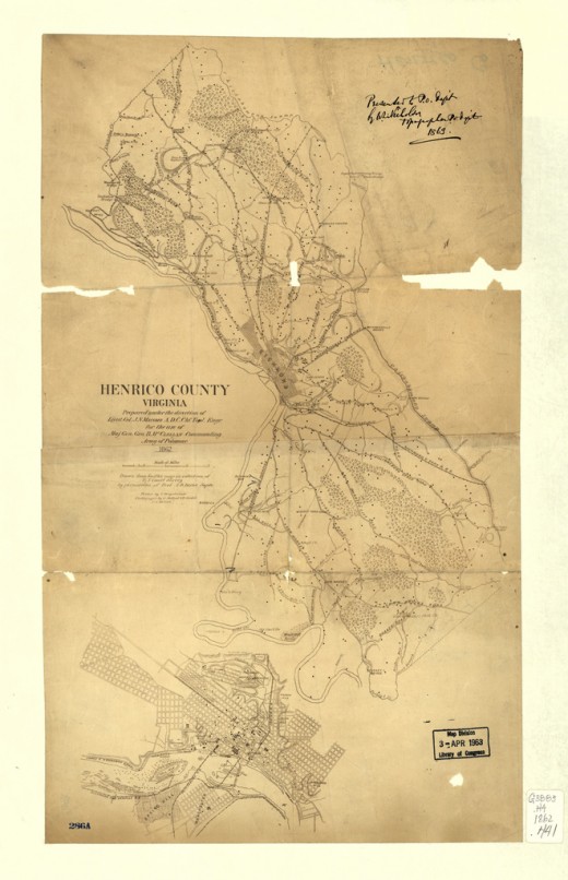 1862 VA MAP FAUQUIER HENRICO CAROLINE MONTGOMERY COUNTY Virginia History HUGE 