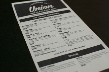union market menu