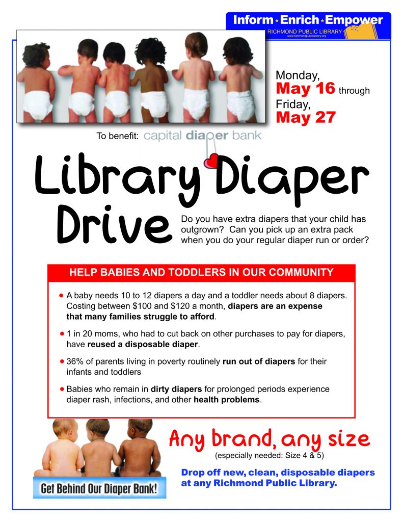 Two days left to donate to the Library Diaper Drive CHPN